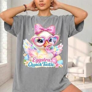 Eggstra Quack Tastic T-Shirt, Easter Duck Tee, Stylish Easter Outfit